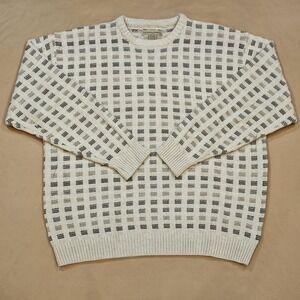 Munsingwear Mens XXL Grandpa Sweater Luxury Textured Knit Geometric‎ Pattern